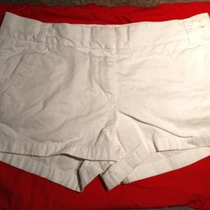 J Crew size 12 white chino cotton shorts